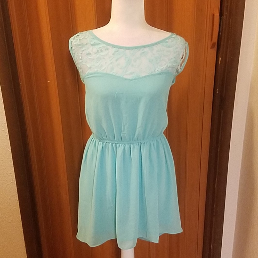 BLUE LACE DRESS